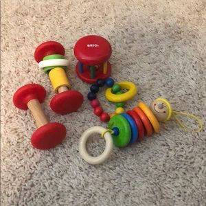 Brio and Hape baby toys